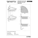 Поличка 146208232 Citro : для мила,кутова, хром/блиск Bemeta Чехія