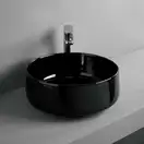 Умивальник на стільницю ArtCeram Cognac діаметр 35, чорний матовий (COL004 17; 00)