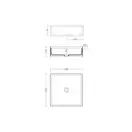 Умивальник на стільницю ArtCeram Scalino 38x38, чорний матовий (SCL001 17; 00) (SCL001 17;00)