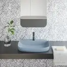 Раковина полувстраиваемая Catalano Green Lux Сolori 42 х 60 х h14 см, цвет - синий матовый 165GRLXNAS