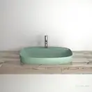 Раковина полувстраиваемая Catalano Green Lux Сolori 42 х 60 х h14 см, цвет - зелёный матовый 165GRLXNVS