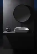 Раковина подвесная Flaminia Fluo 60 х 49 х h20 см, цвет - Cenere opaco (матовый) FU60L Cenere
