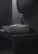 Раковина подвесная Flaminia Fluo 60 х 49 х h20 см, цвет - Cenere opaco (матовый) FU60L Cenere