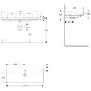 Раковина подвесная Geberit Smyle Square 120 х 48 х h16,5 см, с 1 отверстием под смеситель (500.226.01.1) фото 3 Aquada.com.ua