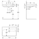Раковина подвесная Geberit Smyle Square 75 х 48 х h16,5 см, с 1 отверстием под смеситель (500.249.01.1) фото 3 Aquada.com.ua