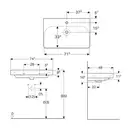 Geberit Smyle Square Раковина подвесная, белая (500.249.01.1)