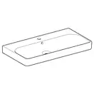 Раковина подвесная Geberit Smyle Square 90 х 48 х h16,5 см, с 1 отверстием под смеситель (500.251.01.1) фото 2 Aquada.com.ua