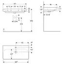 Раковина подвесная Geberit Smyle Square 90 х 48 х h16,5 см, с 1 отверстием под смеситель (500.251.01.1) фото 3 Aquada.com.ua