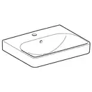 Раковина подвесная Geberit Smyle Square 55 х 44 х h16,5 см, с 1 отверстием под смеситель (500.259.01.1) фото 2 Aquada.com.ua