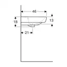Раковина підвісна Geberit Selnova Square 65 х 46 см  500.299.01.5
