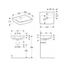 Geberit Selnova Square Умывальник подвесной, белый (500.310.01.7)