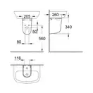 Grohe Bau Ceramic Полуп'єдестал для умивальника, білий (39426000)