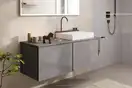 Раковина Hansgrohe Avalegra AquaUnit 58 х 47,5 х 10 см, без переливу, з функцією QuickClean+, із змішувачем, Brushed Black Chrome  22472340