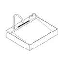 Раковина Hansgrohe Avalegra AquaUnit 58 х 47,5 х 10 см, без переливу, з функцією QuickClean+, із змішувачем, Matt Black  22472670