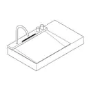 Раковина Hansgrohe Avalegra AquaUnit 78 х 47,5 х 10 см, без переливу, з функцією QuickClean+, із змішувачем, Brushed Black Chrome  22473340
