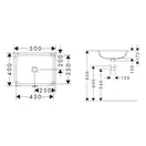 Раковина вбудована під стільницю 35 х 45 см Hansgrohe Xuniva Q  60154450