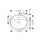 Hansgrohe Xuniva U Раковина на столешницу, белая (60161450)