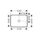 Раковина накладна на стільницю 40 х 55 см Hansgrohe Xuniva Q  60168450