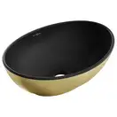 Умывальник (раковина) MEXEN ELZA BRUSHED GOLD BLACK MATT накладной (MEX-21014027)