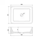 Умывальник (раковина) MEXEN CATIA BLACK DIAMOND GOLD накладной (MEX-21314879)