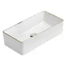 Умывальник (раковина) MEXEN NADIA 46 WHITE GOLD EDGE накладной (MEX-21614605)