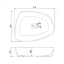 Умывальник (раковина) MEXEN ONO 51 BLACK накладной (MEX-23045171)