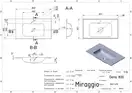 MIRAGGIO Della Умывальник 800, белый (0000180)