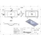 MIRAGGIO Умивальник JESSEL 900 MATT (0000799)