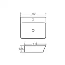 MIXXUS PREMIUM Bevel-0201 Умывальник накладной, белый (MP6480)