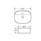 Умивальник накладний керамічний Mixxus Premium Ellipse-0201 505x385x120mm (MP6482)