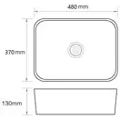 Mixxus Premium QUADRO-0103 Раковина накладная, белая (MP6514)