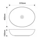 Mixxus Premium ELLIPSE-0102 Раковина накладная, белая (MP6551)