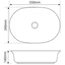 Mixxus Premium ELLIPSE-0103 Раковина накладная, белая (MP6553)
