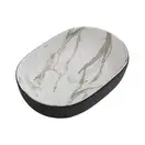 Раковина накладная MIXXUS PREMIUM ELLIPSE-0105, мрамор-черн. (MP6565)