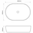Раковина накладная MIXXUS PREMIUM ELLIPSE-0105, мрамор-черн. (MP6565)