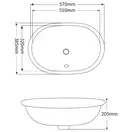 MIXXUS PREMIUM ELLIPSE-1701 Раковина врезная, белая (MP6566)