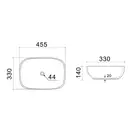 Mixxus Premium DIVERSE-0116 GRAY Раковина накладная (MP6651)