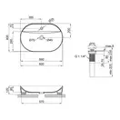Раковина накладная Mixxus Premium ELLIPSE-0204, белая (MP6679)