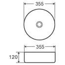 MIXXUS PREMIUM TOPPER-0102 Раковина накладная, белая (MP6680)