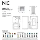 Nic-Design Умивальник окремо стоячий Nic Design Semplice 40х40х85 см з отвором під змішувач, злив у стіну, чорний глянець (001371008)
