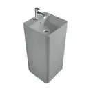 Nic-Design Умивальник окремо стоячий Nic Design Semplice 40х40х85 см з отвором під змішувач, злив у стіну, Cemento матовий (001371047)