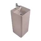 Nic-Design Умивальник окремо стоячий Nic Design Semplice 40х40х85 см з отвором під змішувач, злив у стіну, Cipria матовий (001371060)