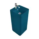 Nic-Design Умивальник окремо стоячий Nic Design Semplice 40х40х85 см з отвором під змішувач, злив у стіну, Denim глянець (001371076)