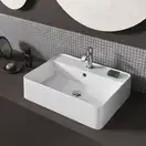 Nic-Design Умивальник на стільницю Nic Design Semplice 60х45х16 см з отвором під змішувач, білий матовий C/F (001384003 CF)