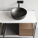 Умивальник на стільницю Nic Design Ovvio 38x14 см, Antracite matt (001446013)