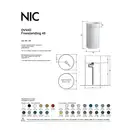 Умивальник окремо стоячий Nic Design Ovvio 45х85 см без переливу, зі зливом в підлогу, чорний глянець (001453008)