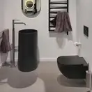 Умивальник окремо стоячий Nic Design OVVIO 45 x 85h, antracite matt (001453013)