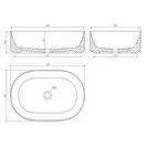 умывальник Omnires Mesa 46x31,5 white mat (MESA460BM)