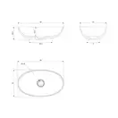 Omnires Shell Умывальник 60x35, белый (SHELLUNBM)
