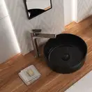 Умивальник на стільницю Quarter Bath Round Line 42, чорний матовий (70RO23042.01.2.3.01)